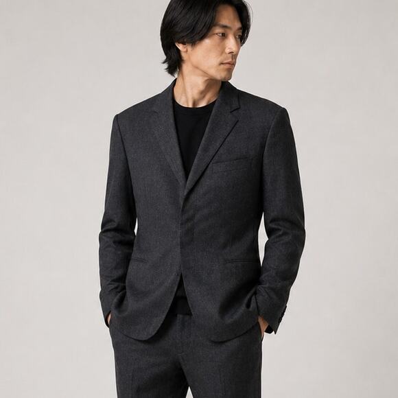 Issey Miyake Other - ISSEY MIYAKE Men Hidden button Blazer Jacket Charcoal black Wool sz 1